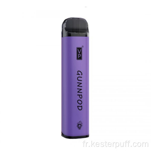 2000 Puffs Gunpod 20 saveurs en gros vape jetable